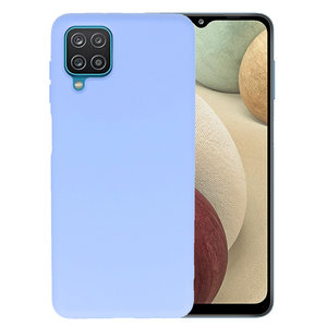 BAOHU Hoesje Geschikt voor de Samsung Galaxy A12 - Fashion Color Backcover Telefoonhoesje - Paars