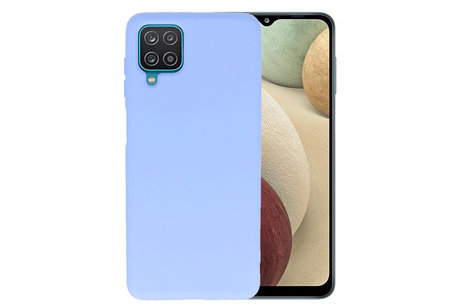 BAOHU Hoesje Geschikt voor de Samsung Galaxy A12 - Fashion Color Backcover Telefoonhoesje - Paars