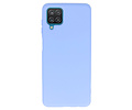 BAOHU Hoesje Geschikt voor de Samsung Galaxy A12 - Fashion Color Backcover Telefoonhoesje - Paars