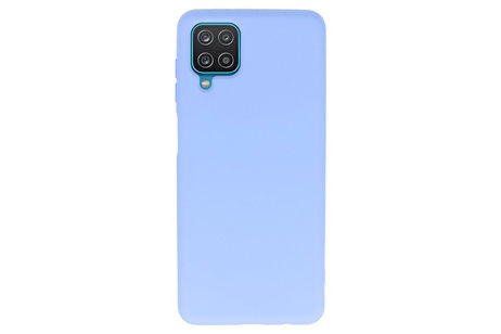 BAOHU Hoesje Geschikt voor de Samsung Galaxy A12 - Fashion Color Backcover Telefoonhoesje - Paars