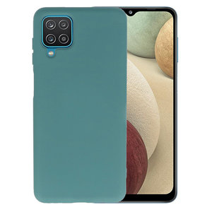 Samsung Galaxy A12 Hoesje Fashion Backcover Telefoonhoesje Donker Groen