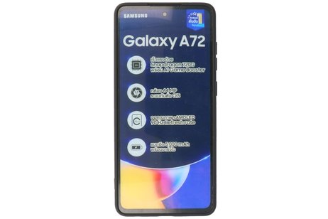 BAOHU Hoesje Geschikt voor de Samsung Galaxy A72 / A72 5G - Fashion Color Backcover Telefoonhoesje - Zwart