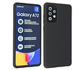 BAOHU Hoesje Geschikt voor de Samsung Galaxy A72 / A72 5G - Fashion Color Backcover Telefoonhoesje - Zwart