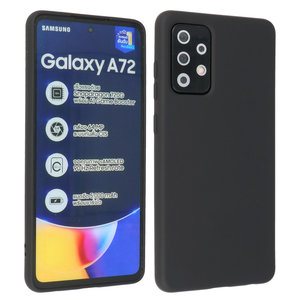 BAOHU Hoesje Geschikt voor de Samsung Galaxy A72 / A72 5G - Fashion Color Backcover Telefoonhoesje - Zwart