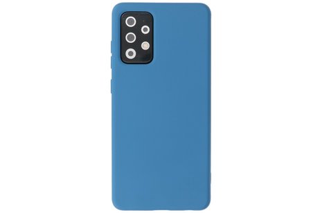 BAOHU Hoesje Geschikt voor de Samsung Galaxy A72 / A72 5G - Fashion Color Backcover Telefoonhoesje - Navy