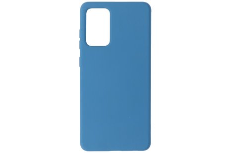BAOHU Hoesje Geschikt voor de Samsung Galaxy A72 / A72 5G - Fashion Color Backcover Telefoonhoesje - Navy