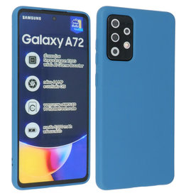 BAOHU Samsung Galaxy A72 & Galaxy A72 5G Hoesje Fashion Backcover Telefoonhoesje Navy