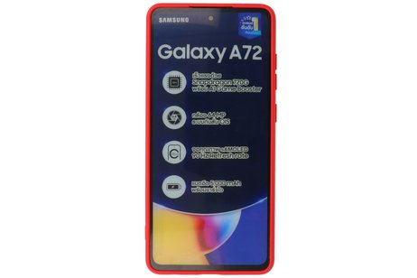 BAOHU Hoesje Geschikt voor de Samsung Galaxy A72 / A72 5G - Fashion Color Backcover Telefoonhoesje - Rood