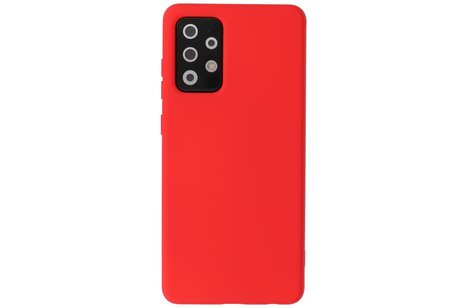 Hoesje Geschikt voor de Samsung Galaxy A72 / A72 5G - Fashion Color Backcover Telefoonhoesje - Rood