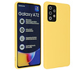 BAOHU Hoesje Geschikt voor de Samsung Galaxy A72 / A72 5G - Fashion Color Backcover Telefoonhoesje - Geel