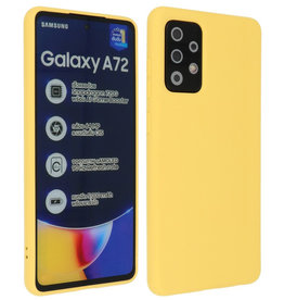 BAOHU Samsung Galaxy A72 & Galaxy A72 5G Hoesje Fashion Backcover Telefoonhoesje Geel