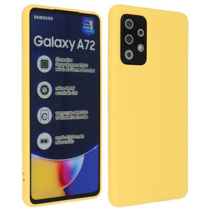 BAOHU Hoesje Geschikt voor de Samsung Galaxy A72 / A72 5G - Fashion Color Backcover Telefoonhoesje - Geel
