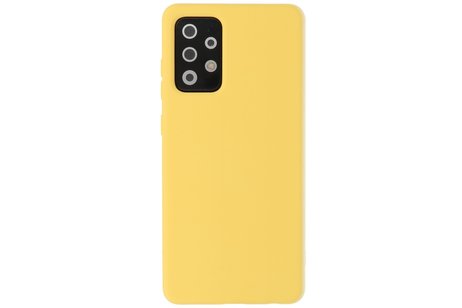BAOHU Hoesje Geschikt voor de Samsung Galaxy A72 / A72 5G - Fashion Color Backcover Telefoonhoesje - Geel