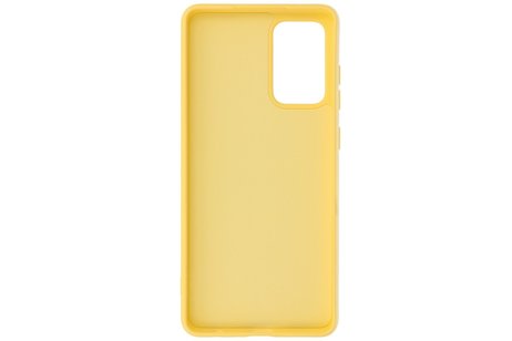 BAOHU Hoesje Geschikt voor de Samsung Galaxy A72 / A72 5G - Fashion Color Backcover Telefoonhoesje - Geel