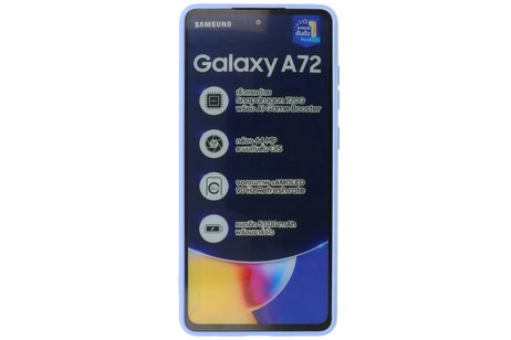BAOHU Hoesje Geschikt voor de Samsung Galaxy A72 / A72 5G - Fashion Color Backcover Telefoonhoesje - Paars