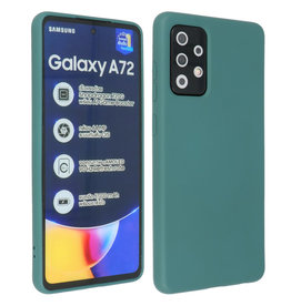BAOHU Samsung Galaxy A72 & Galaxy A72 5G Hoesje Fashion Backcover Telefoonhoesje Donker Groen