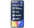 BAOHU Hoesje Geschikt voor de Samsung Galaxy A72 / A72 5G - Fashion Color Backcover Telefoonhoesje - Donker Groen