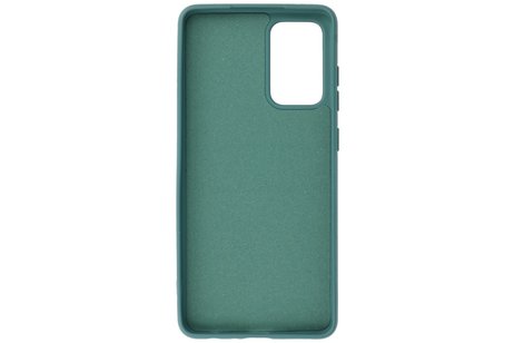 BAOHU Hoesje Geschikt voor de Samsung Galaxy A72 / A72 5G - Fashion Color Backcover Telefoonhoesje - Donker Groen