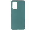 Hoesje Geschikt voor de Samsung Galaxy A72 / A72 5G - Fashion Color Backcover Telefoonhoesje - Donker Groen