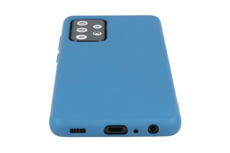 BAOHU Hoesje Geschikt voor de Samsung Galaxy A72 / A72 5G - Fashion Color Backcover Telefoonhoesje - Navy