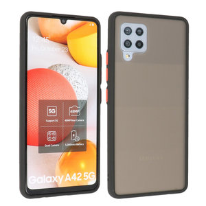 BAOHU Hoesje Geschikt voor de Samsung Galaxy A42 5G - Hard Case Backcover Telefoonhoesje - Zwart