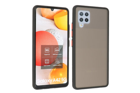 BAOHU Hoesje Geschikt voor de Samsung Galaxy A42 5G - Hard Case Backcover Telefoonhoesje - Zwart