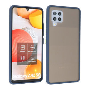 BAOHU Hoesje Geschikt voor de Samsung Galaxy A42 5G - Hard Case Backcover Telefoonhoesje - Blauw