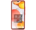 BAOHU Hoesje Geschikt voor de Samsung Galaxy A42 5G - Hard Case Backcover Telefoonhoesje - Rood