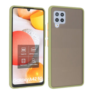 BAOHU Hoesje Geschikt voor de Samsung Galaxy A42 5G - Hard Case Backcover Telefoonhoesje - Groen