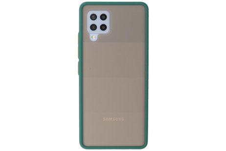 BAOHU Hoesje Geschikt voor de Samsung Galaxy A42 5G - Hard Case Backcover Telefoonhoesje - Donker Groen
