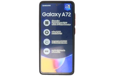 BAOHU Hoesje Geschikt voor de Samsung Galaxy A72 & Galaxy A72 5G - Hard Case Backcover Telefoonhoesje - Zwart