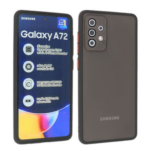 BAOHU Hoesje Geschikt voor de Samsung Galaxy A72 & Galaxy A72 5G - Hard Case Backcover Telefoonhoesje - Zwart
