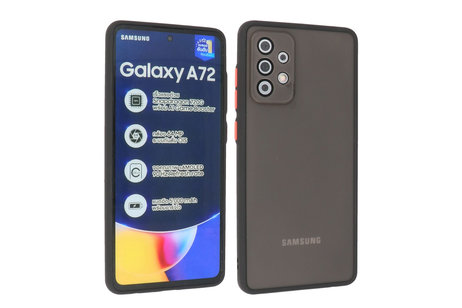 BAOHU Hoesje Geschikt voor de Samsung Galaxy A72 & Galaxy A72 5G - Hard Case Backcover Telefoonhoesje - Zwart
