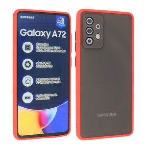 BAOHU Hoesje Geschikt voor de Samsung Galaxy A72 & Galaxy A72 5G - Hard Case Backcover Telefoonhoesje - Rood