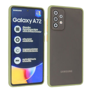 BAOHU Hoesje Geschikt voor de Samsung Galaxy A72 & Galaxy A72 5G - Hard Case Backcover Telefoonhoesje - Groen