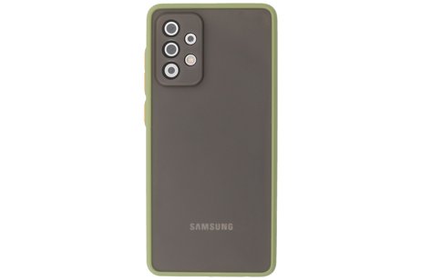 BAOHU Hoesje Geschikt voor de Samsung Galaxy A72 & Galaxy A72 5G - Hard Case Backcover Telefoonhoesje - Groen