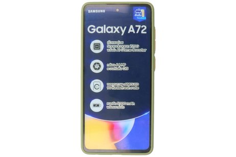 BAOHU Hoesje Geschikt voor de Samsung Galaxy A72 & Galaxy A72 5G - Hard Case Backcover Telefoonhoesje - Groen