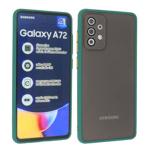 Samsung Galaxy A72 & Galaxy A72 5G Hoesje Hard Case Backcover Telefoonhoesje Donker Groen