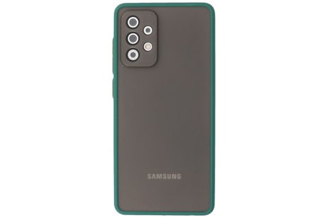 BAOHU Hoesje Geschikt voor de Samsung Galaxy A72 & Galaxy A72 5G - Hard Case Backcover Telefoonhoesje - Donker Groen