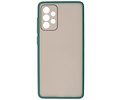 BAOHU Hoesje Geschikt voor de Samsung Galaxy A72 & Galaxy A72 5G - Hard Case Backcover Telefoonhoesje - Donker Groen