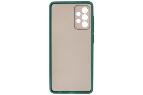 BAOHU Hoesje Geschikt voor de Samsung Galaxy A72 & Galaxy A72 5G - Hard Case Backcover Telefoonhoesje - Donker Groen