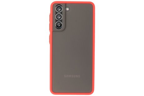 BAOHU Hoesje Geschikt voor de Samsung Galaxy S21 - Hard Case Backcover Telefoonhoesje - Rood