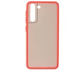 BAOHU Hoesje Geschikt voor de Samsung Galaxy S21 - Hard Case Backcover Telefoonhoesje - Rood