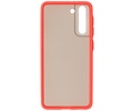 BAOHU Hoesje Geschikt voor de Samsung Galaxy S21 - Hard Case Backcover Telefoonhoesje - Rood
