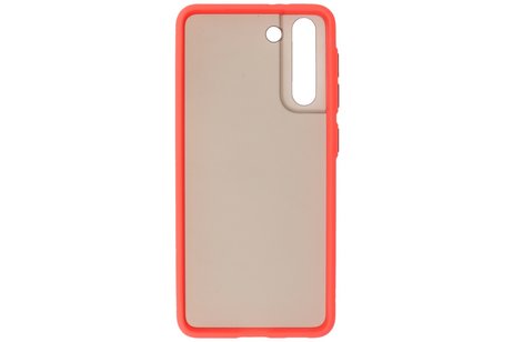 BAOHU Hoesje Geschikt voor de Samsung Galaxy S21 - Hard Case Backcover Telefoonhoesje - Rood