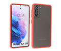 BAOHU Hoesje Geschikt voor de Samsung Galaxy S21 - Hard Case Backcover Telefoonhoesje - Rood