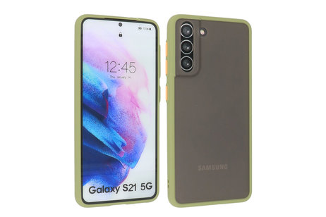 Samsung Galaxy S21 Hoesje Hard Case Backcover Telefoonhoesje Groen