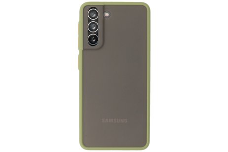 BAOHU Hoesje Geschikt voor de Samsung Galaxy S21 - Hard Case Backcover Telefoonhoesje - Groen