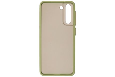 BAOHU Hoesje Geschikt voor de Samsung Galaxy S21 - Hard Case Backcover Telefoonhoesje - Groen