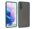 BAOHU Hoesje Geschikt voor de Samsung Galaxy S21 - Hard Case Backcover Telefoonhoesje - Donker Groen